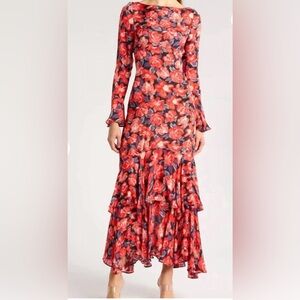 SAYLOR Red Floral Maxi Dress